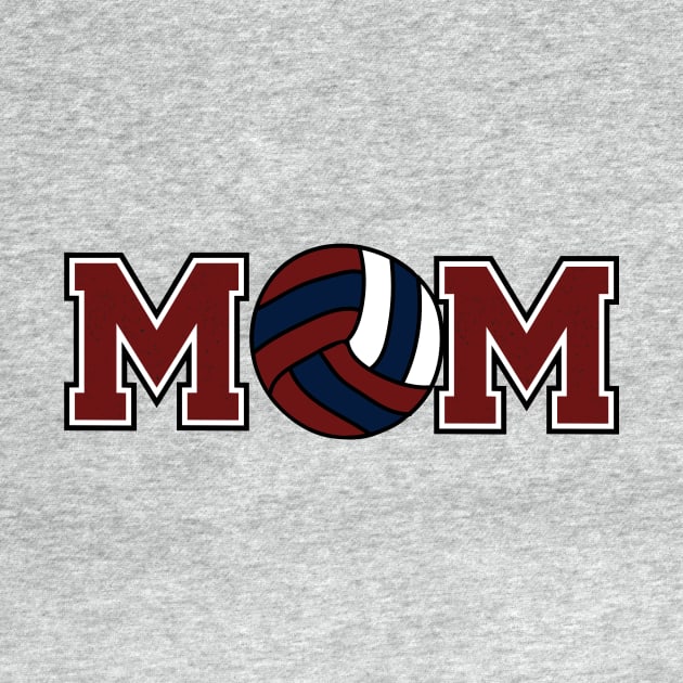Volleyball Mom Burgundy and Navy by capesandrollerskates 